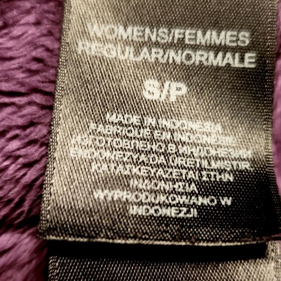 The North Face Fleece Hooded Full Zip Jacket Purple Size S/P - Picture 7 of 7